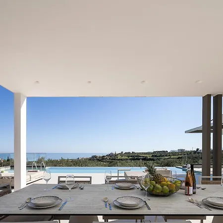 Villa Miyori Villa, Simplicity Of Single-level Sea Views By Etouri Rethymno